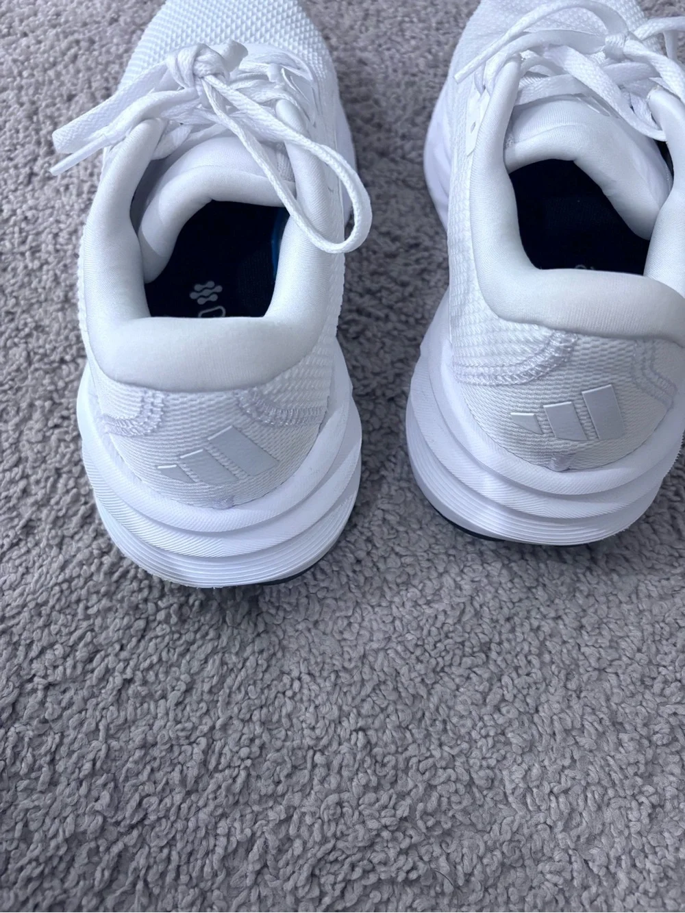 adidas Women's White Mesh Lace-Up Sneakers
